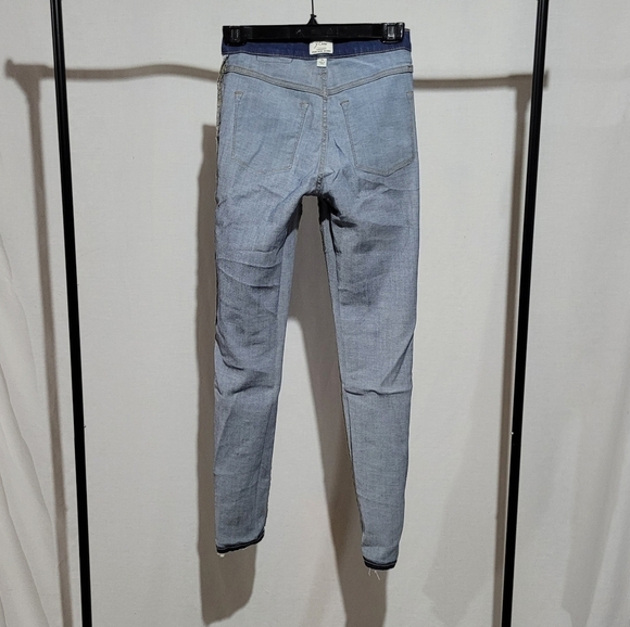 J. Crew jeans Lookout high rise skinny blue denim pants distressed stretchy 25 - Picture 4 of 14